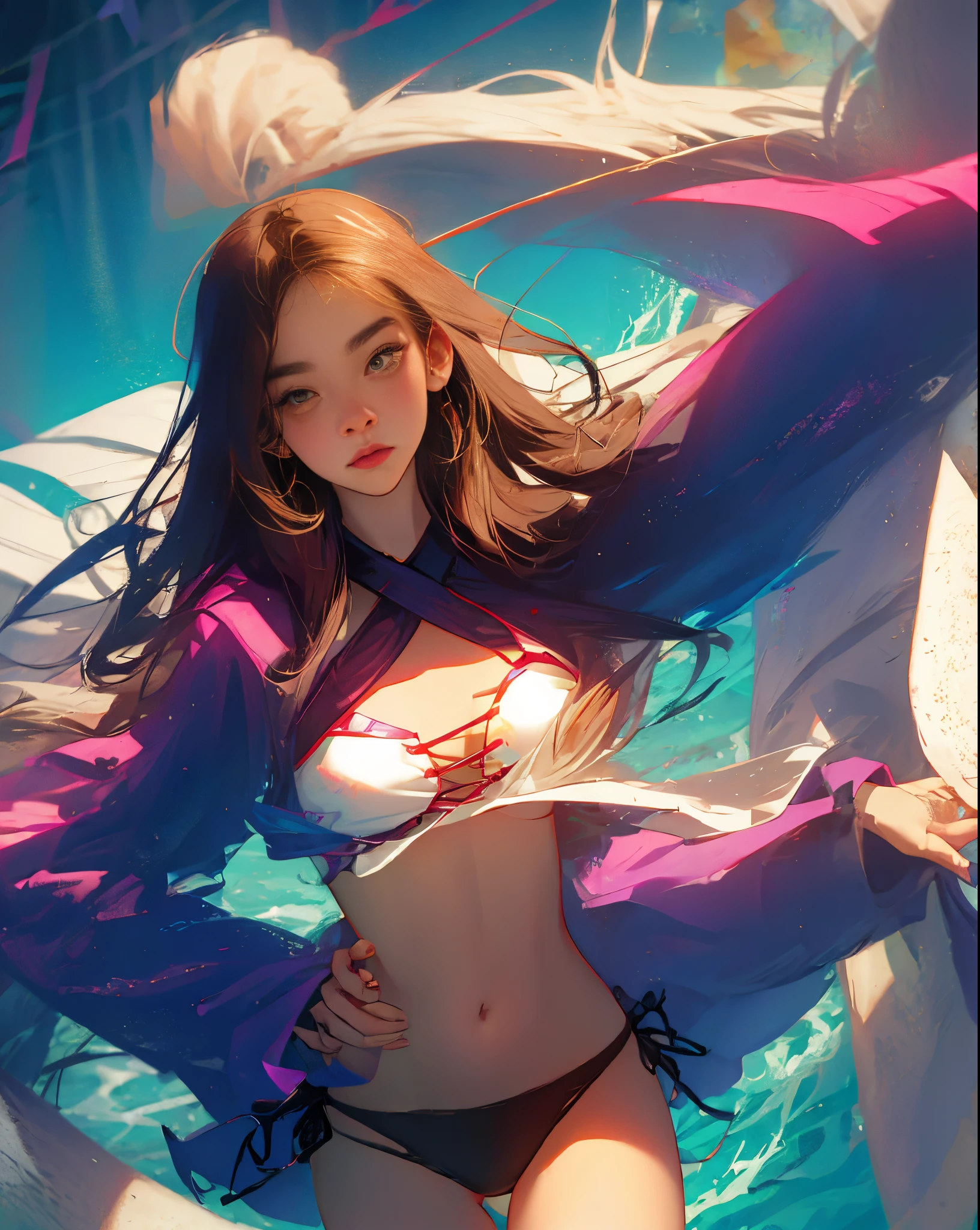 Girl bikini Waiter