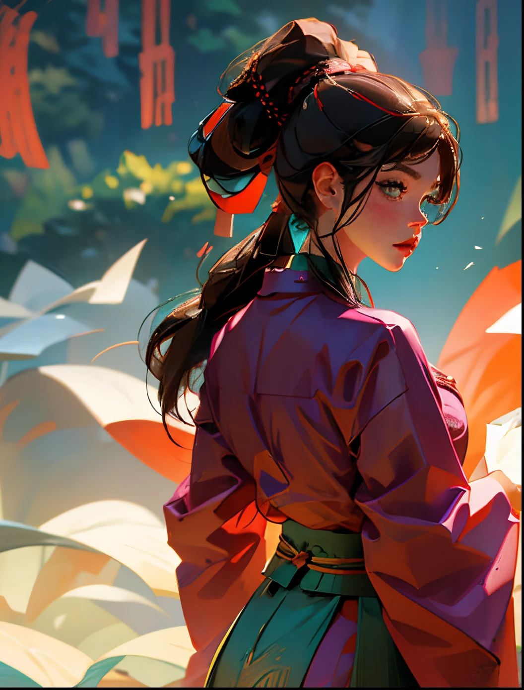 Background Digital appearance Samurai gender Female hairstyle Ponytail