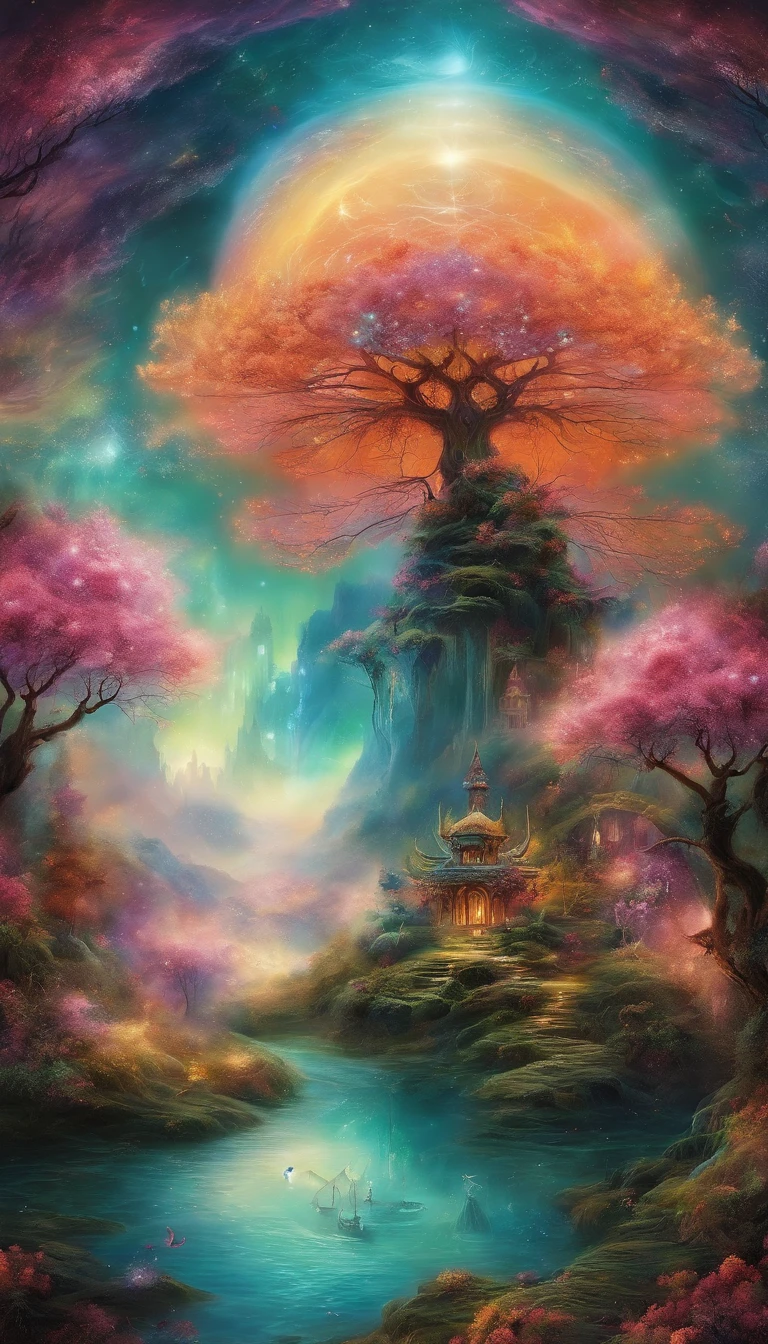 Beautiful oracle landscape images that give energy to those who see them。Fantastical。Dreamy。Fantasia。