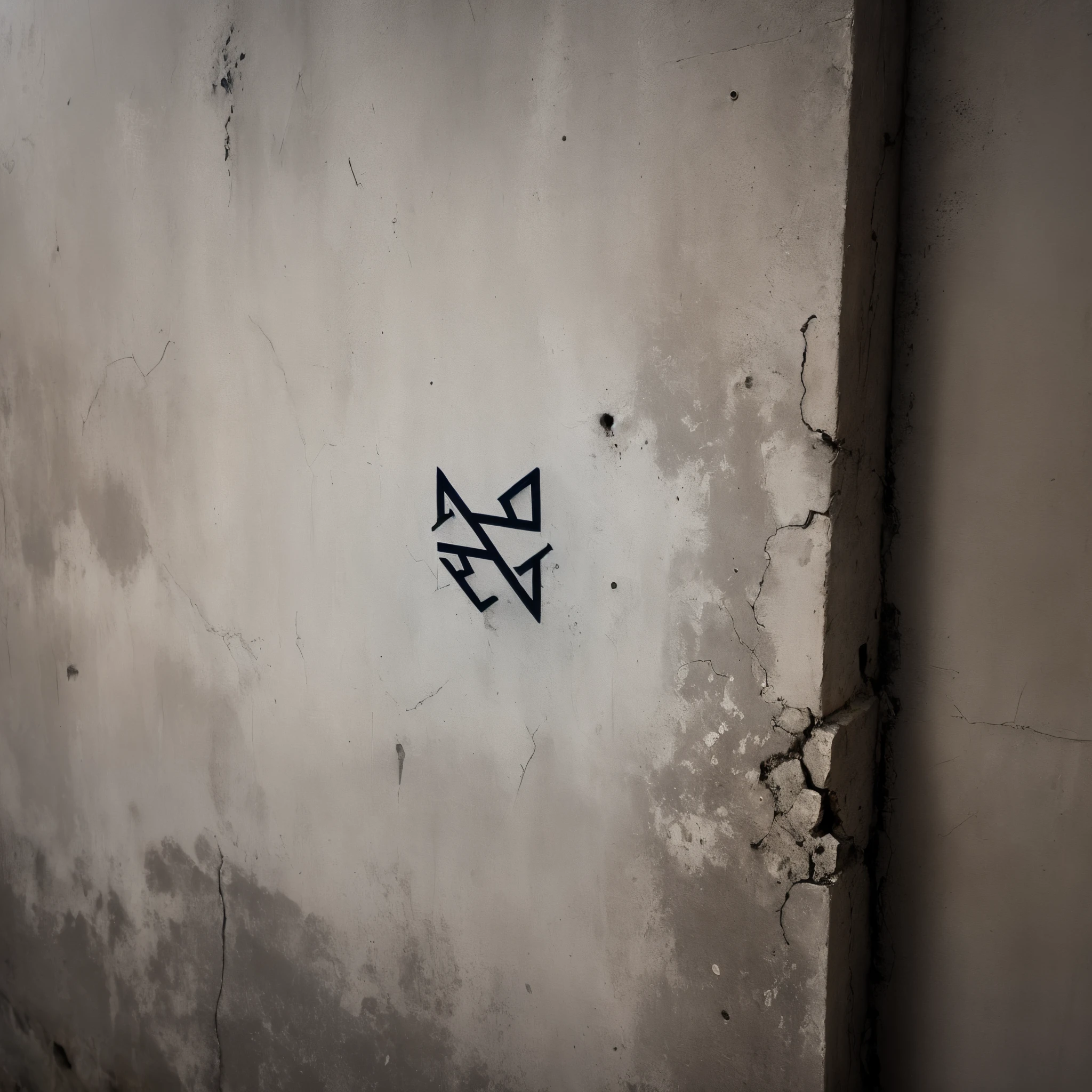 Mysterious symbol stuck on the wall