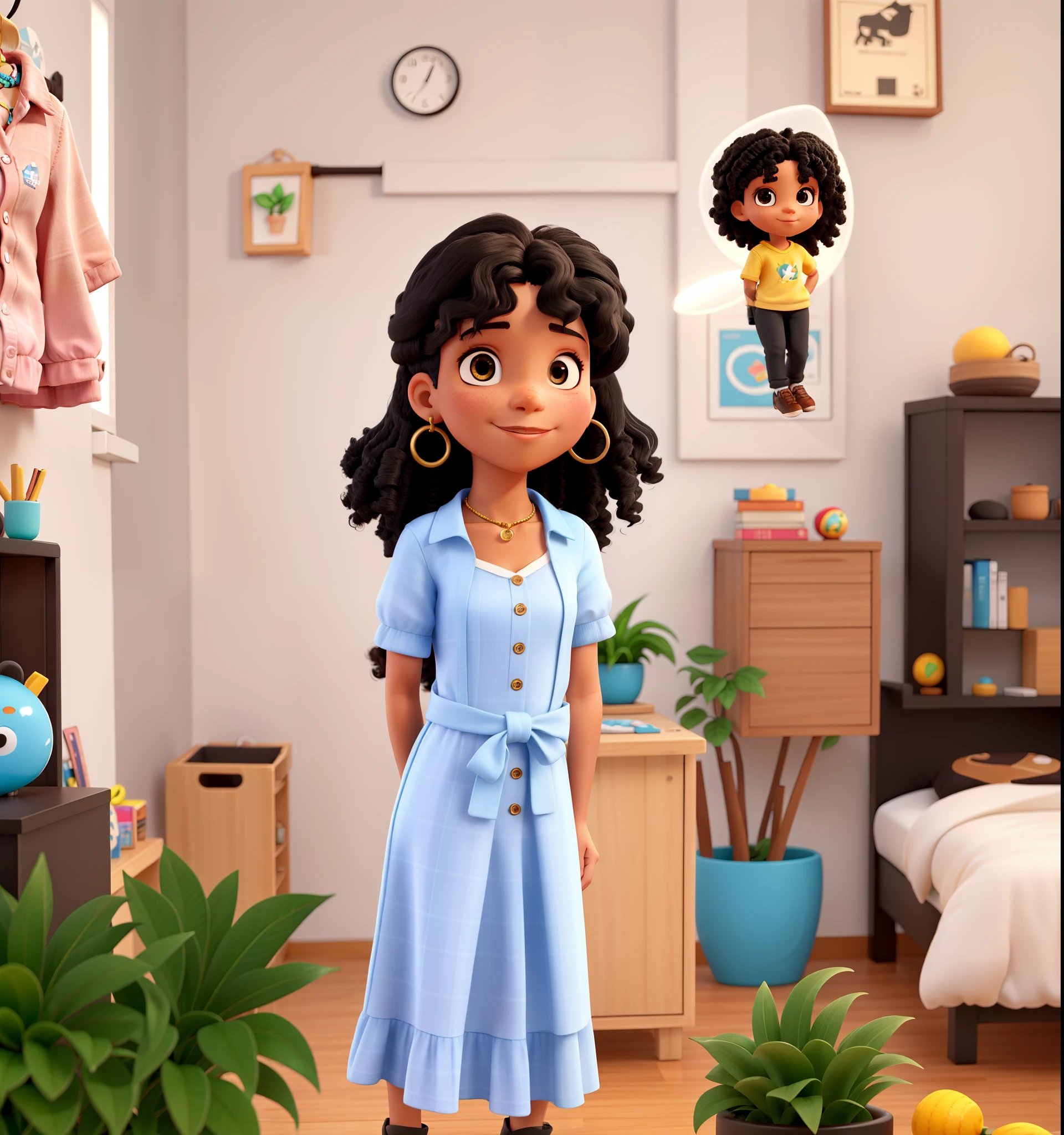 menina linda cabelo preto