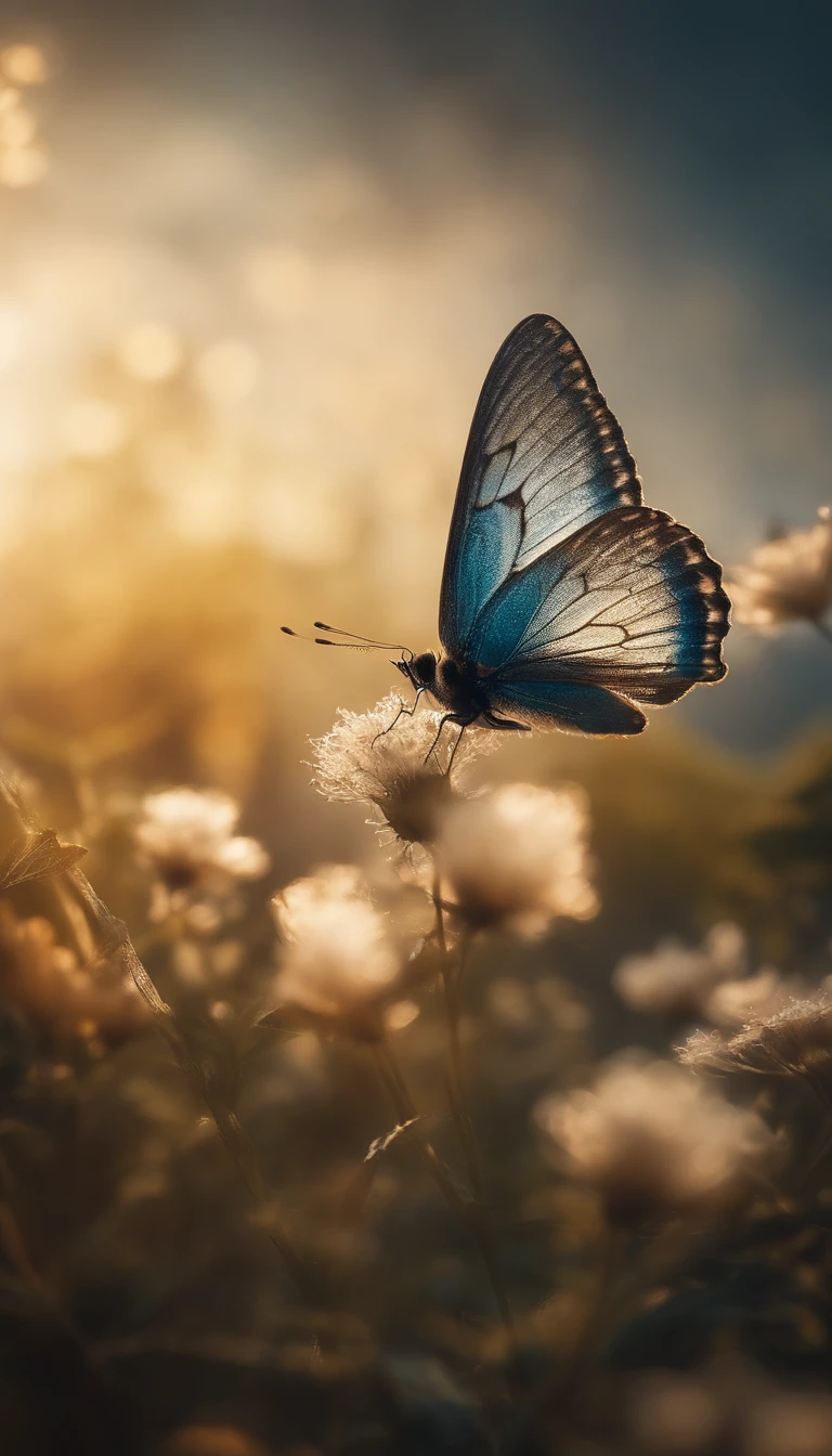 Beautiful energy art that gives power to those who see it。Landscape Images。butterflies dancing on the riverside。Fantastical。Dreamy。Fantasia。