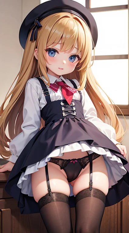 girl shows her pussy in stockings
