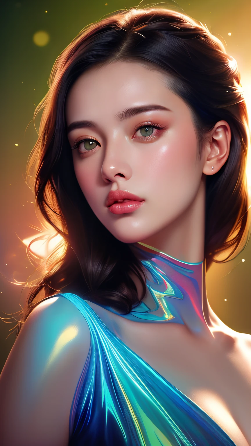 (masterpiece, best quality, ultra high res, extremely detailed, sharp focus, perfect feminine face, hourglass fogure), (face potrait:1.4), An ethereal female figure with delicate, luminescent wings, surrounded by glowing, magical creatures in an enchanted forest
Subsurface skin scattering, shiny skin, iridescent dress, detailed background, ([Elizabeth Olsen|Anne Hathaway|Grace Vanderwaal]:0.8), round cute face, green eyes, close-up, amazing fine detail, Nikon D850 film stock photograph Kodak Portra 400 camera f1.6 lens, rich colors, lifelike texture, dramatic lighting, unreal engine, trending on ArtStation, cinestill 800 tungsten, trending on artstation, pixiv, by sakimichan, george kamitani, akira yasuda, alphonse mucha, greg rutkowski, gil elvgren, william-adolphe bouguereau, greg rutkowski