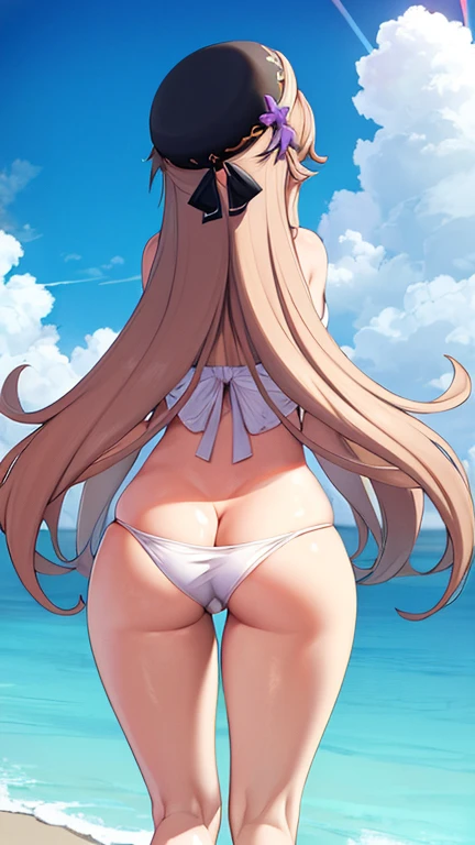 masterpiece, best quality,heitagirl,1girl, bikini,trasero visible, big butt, ass, huge butt, large butt, ((large butt:1.1))