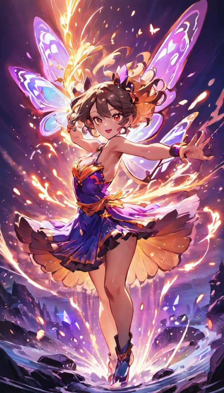 Beautiful energy art that gives power to those who see it。Landscape Images。butterflies dancing on the riverside。Fantastical。Dreamy。Fantasia。