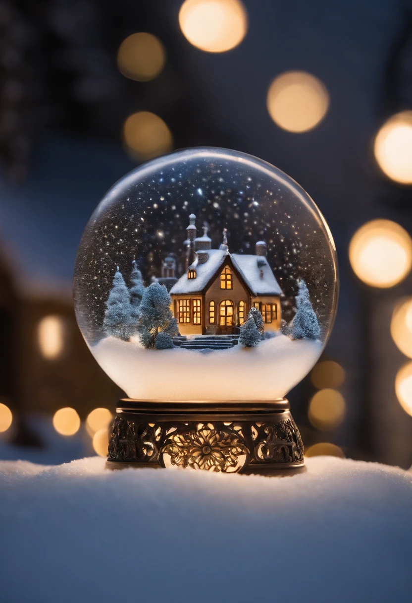 Imagine an enchanting scene where an intricately detailed mandala snow globe holds a beautiful glowing village within its delicate confines, illuminated against the backdrop of a serene night. Dive into extreme micro-details to bring the magic of this miniature world to life.
Highlight the intricate design of the mandala snow globe, with delicate patterns and ornate details adorning its surface. Zoom in on the micro-details, capturing the fine lines and symmetry that make up the mesmerizing structure of the globe.
Emphasize the beautiful glowing village inside, with tiny illuminated houses, streets, and other elements creating a warm and inviting atmosphere. Illuminate the village with soft, radiant lights that enhance the magical ambiance within the snow globe.
Consider the snowy landscape within the globe, capturing the minute details of snow-covered rooftops, streets, and trees. Use extreme micro-details to showcase the delicate snowflakes suspended in the wintry scene, adding to the overall enchantment.
Imagine the scene at night, with a serene sky filled with stars that twinkle with a soft glow. Highlight the contrast between the warm illumination of the village and the cool, calming tones of the night sky within the snow globe.
This detailed prompt aims to inspire the creation of an intricately detailed mandala snow globe containing a beautiful glowing village at night, focusing on extreme micro-details to capture the magic of the miniature world within.