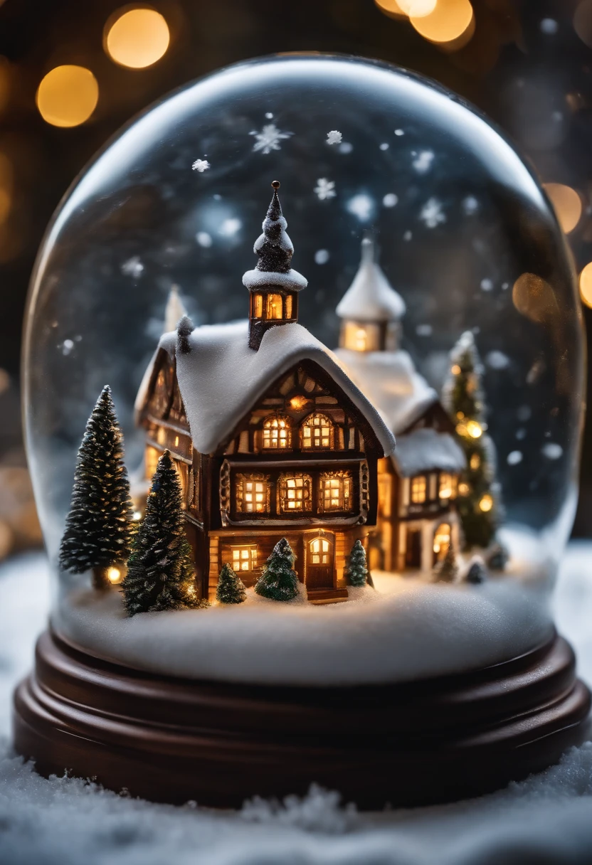 Imagine an enchanting scene where an intricately detailed mandala snow globe holds a beautiful glowing village within its delicate confines, illuminated against the backdrop of a serene night. Dive into extreme micro-details to bring the magic of this miniature world to life.
Highlight the intricate design of the mandala snow globe, with delicate patterns and ornate details adorning its surface. Zoom in on the micro-details, capturing the fine lines and symmetry that make up the mesmerizing structure of the globe.
Emphasize the beautiful glowing village inside, with tiny illuminated houses, streets, and other elements creating a warm and inviting atmosphere. Illuminate the village with soft, radiant lights that enhance the magical ambiance within the snow globe.
Consider the snowy landscape within the globe, capturing the minute details of snow-covered rooftops, streets, and trees. Use extreme micro-details to showcase the delicate snowflakes suspended in the wintry scene, adding to the overall enchantment.
Imagine the scene at night, with a serene sky filled with stars that twinkle with a soft glow. Highlight the contrast between the warm illumination of the village and the cool, calming tones of the night sky within the snow globe.
This detailed prompt aims to inspire the creation of an intricately detailed mandala snow globe containing a beautiful glowing village at night, focusing on extreme micro-details to capture the magic of the miniature world within.