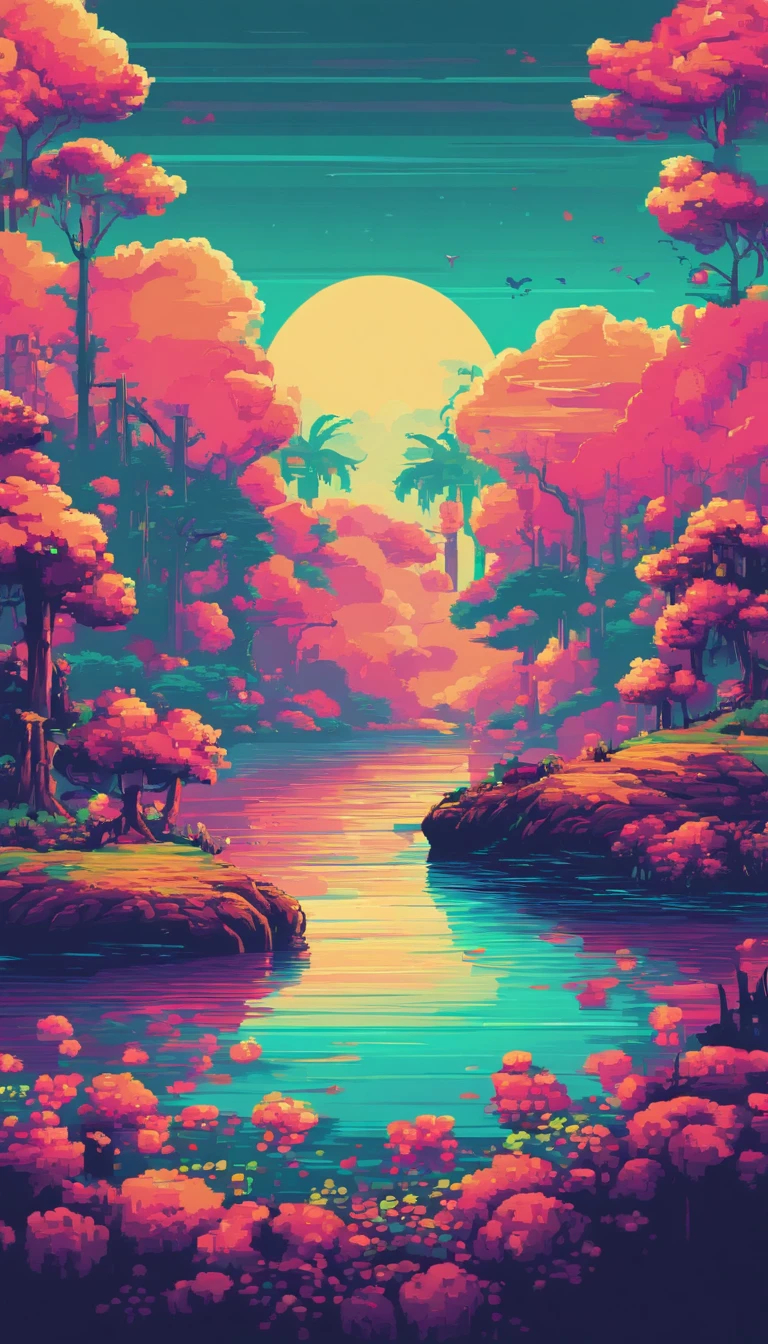 Beautiful energy art that gives power to those who see it。Landscape Images。butterflies dancing on the riverside。Fantastical。Dreamy。Fantasia。