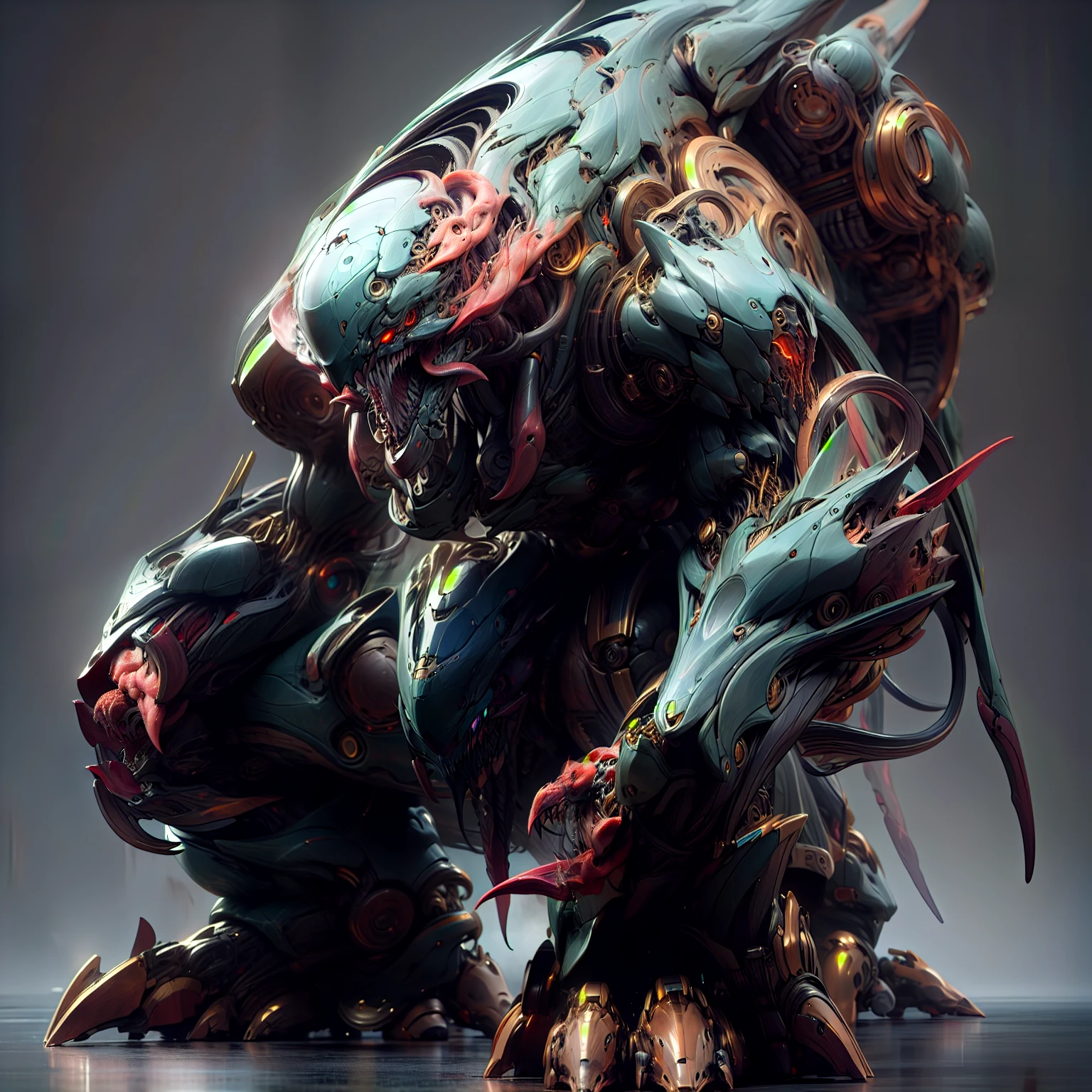 Cthulhu, horror style, horror, gothic, dark, dark, big monster Cthulhu, realistic, masterpiece,mechanical,