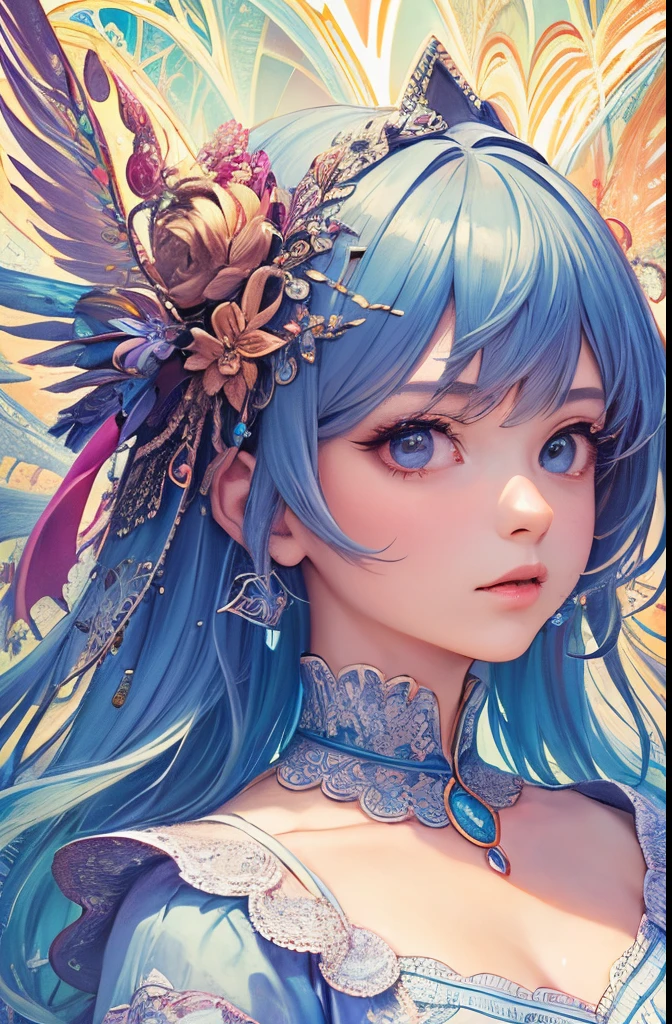 (masterpiece, top quality, best quality, official art, beautiful and aesthetic:1.2), (1girl), extreme detailed,(fractal art:1.3),colorful,highest detailed