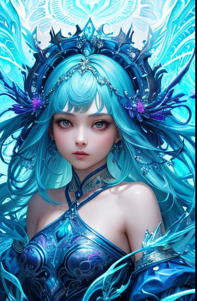 (masterpiece, top quality, best quality, official art, beautiful and aesthetic:1.2), (1girl), extreme detailed,(fractal art:1.3),colorful,highest detailed