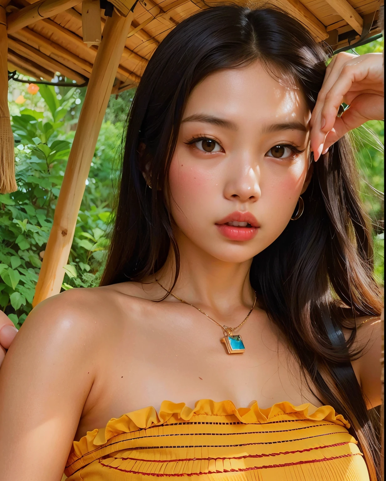 Jenny, 16K, Ethereal beauty, 16K maximum quality, maior qualidade, mais alta qualidade, Qualidade e detalhes mais perfeitos, Rosto perfeito e beleza