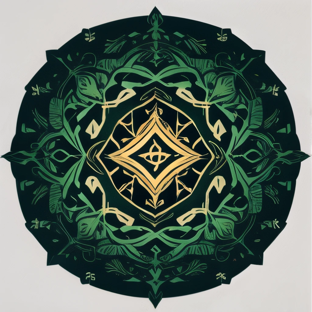 A symbol representing the forest,Abstract symbols,solid color backdrop