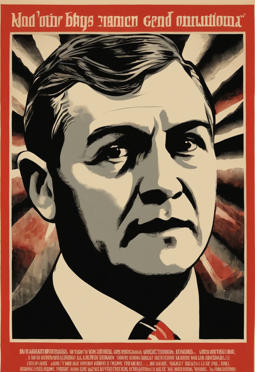 A photo of a redacted document with the words 'Newspeak Dictionary' visible,1984 novel,He is often just depicted in television broadcasts and on Propaganda Posters in a Soviet Artstyle.
Big Brother is depicted as an imposing and authoritative figure, whose image is constantly displayed on posters and telescreens throughout Oceania. The Party's propaganda presents him as a larger-than-life leader, evoking a sense of power and control. His face is described as having a stern and watchful expression, which adds to the atmosphere of surveillance and scrutiny.
The iconic image associated with Big Brother features a man with a heavy mustache and a commanding gaze. His eyes are often described as piercing and seem to follow the citizens wherever they go. The Party's slogan, "Big Brother is watching you," reinforces the idea that his gaze is all-seeing and omnipresent.
It's important to note that the physical appearance of Big Brother is intentionally left somewhat ambiguous in the novel. This ambiguity serves to emphasize the symbolic nature of Big Brother as a representation of the Party and its ideology.
Propaganda Posters: The propaganda posters in Oceania feature a stylized image of Big Brother's face. The posters are often large and striking, designed to catch the attention of passersby. Big Brother's face is usually depicted in black and white, with sharp, defined features. His eyes, in particular, are portrayed as intense and penetrating. They seem to follow the viewer, creating a sense of constant surveillance. The stern expression on Big Brother's face communicates his authority and power. The posters often carry slogans or messages that promote loyalty to the Party or warn against thoughtcrime, reinforcing the idea that Big Brother is watching and that any disobedience will be detected and punished.
Telescreens: Telescreens are ubiquitous in Oceania and serve as a tool of constant surveillance and propaganda. These two-way communication devices transmit both audio and video, allowing the Party to monitor the actions and conversations of the citizens. Big Brother's face appears on telescreens at regular intervals, interrupting normal programming. The screen fills with an image of Big Brother, and his eyes seem to bore into the viewer. This interruption serves as a reminder that the citizens are constantly being watched and reinforces the Party's control over their lives. The telescreens also broadcast Party propaganda and speeches, with Big Brother's face often accompanying these messages, further cementing his role as the figurehead of the Party's ideology.
In both the propaganda posters and on telescreens, Big Brother's face is portrayed as a symbol of authority, surveillance, and control. The intense gaze and stern expression are meant to create a sense of unease and remind the citizens of the constant monitoring and manipulation they are subjected to. These visual representations of Big Brother serve as a constant reminder of the Party's power and the consequences of deviating from its doctrines.
His face resembles this of Oswald Mosely but with a bigger mustache.