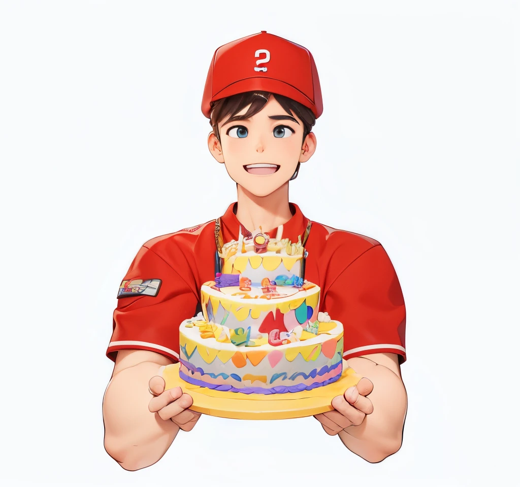 happy birthay,Birthday cake in hand