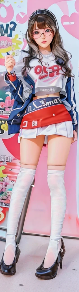 chica anime con uniforme escolar y una chica con falda, cabello corto, lentes, Colegiala realista, Estilo anime Ecchi, Estilo Ecchi, muslos de cerca, Colegiala hiperrealista, Ecchi, Una colegiala hiperrealista, Cuerpo inferior de cerca, Anime Barbie en Medias Blancas, usar falda y calcetines altos, muslos y falda, con falda