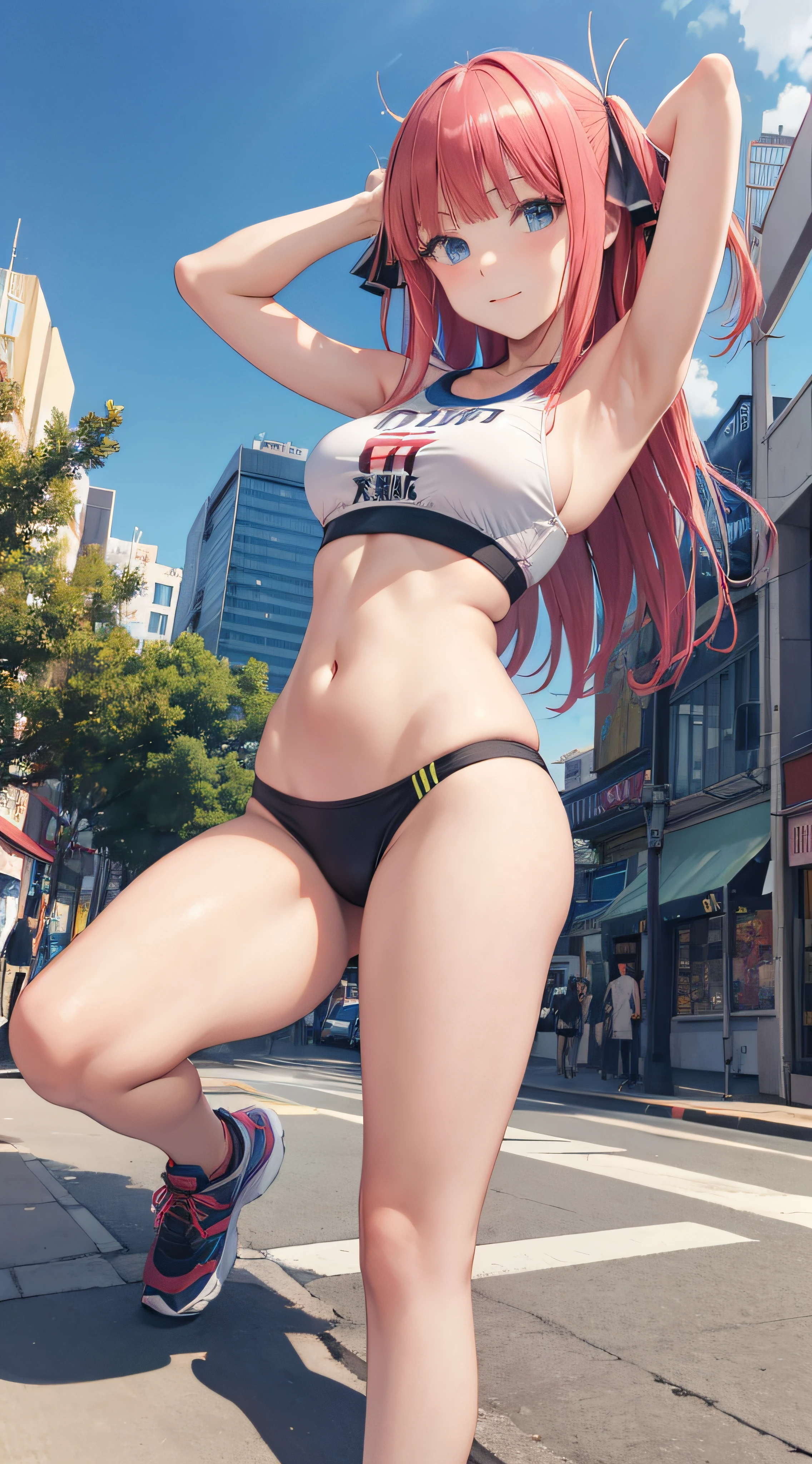 Nino Nakano,Pose sexy,ropa deportiva,parque