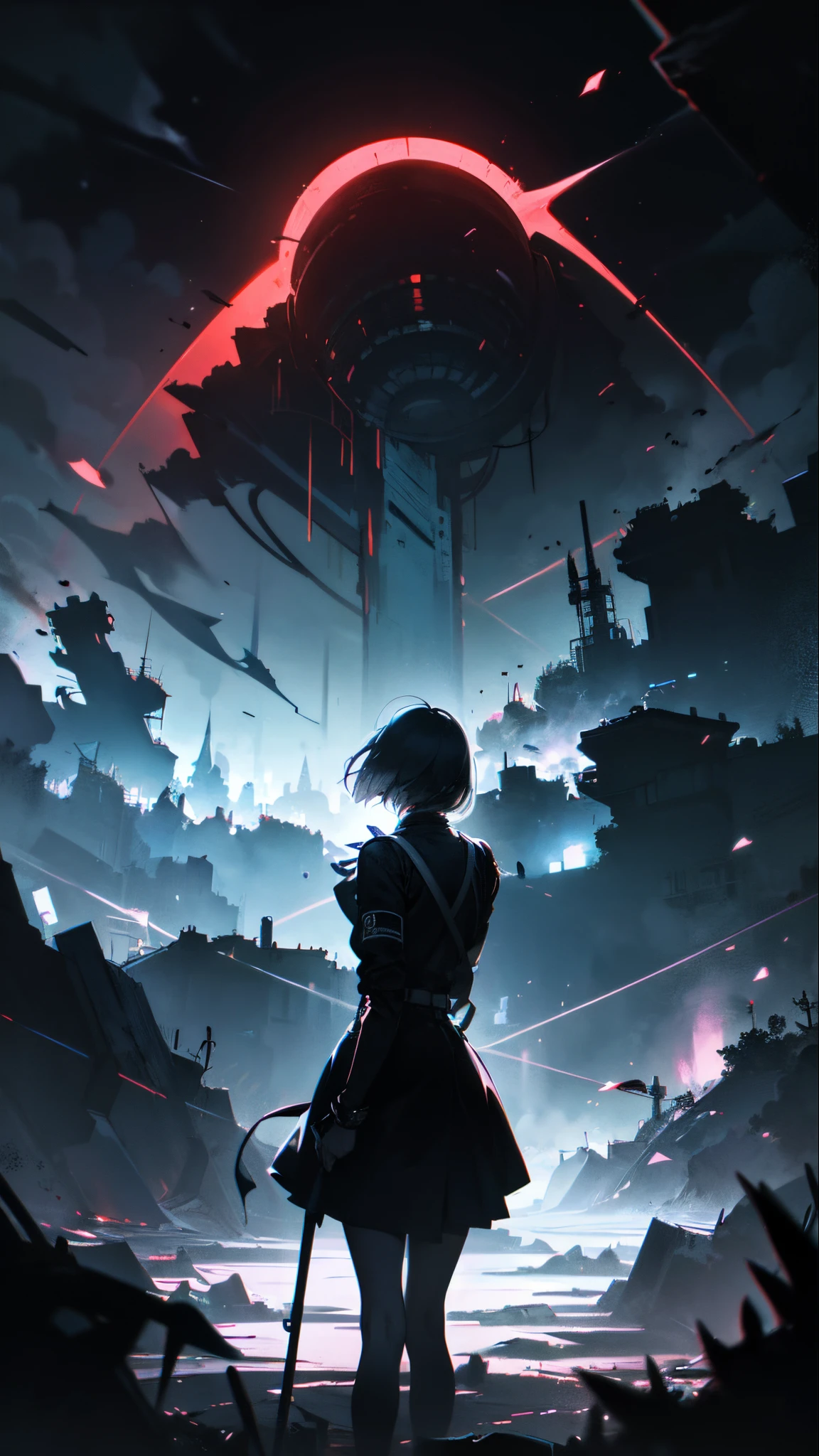 Masterpiece, high contrast, extreme dynamic range, best quality, dystopia, uncanny
