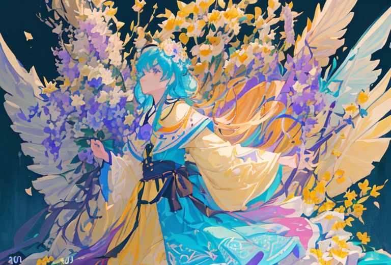 (Masterpiece, Top Quality, Best Quality, beautiful and aesthetic:1.2), (1girl:1.3), extremely detail, (Colorful:1.1), (Colorful Background1:1), (#30B3FF:1.5), (#FA52F4:1.1), highest detail, arma, holding weapon, (Glowing Weapons), Detailed background, water:1.2, Flowers:1.2, Masterpiece, 8K