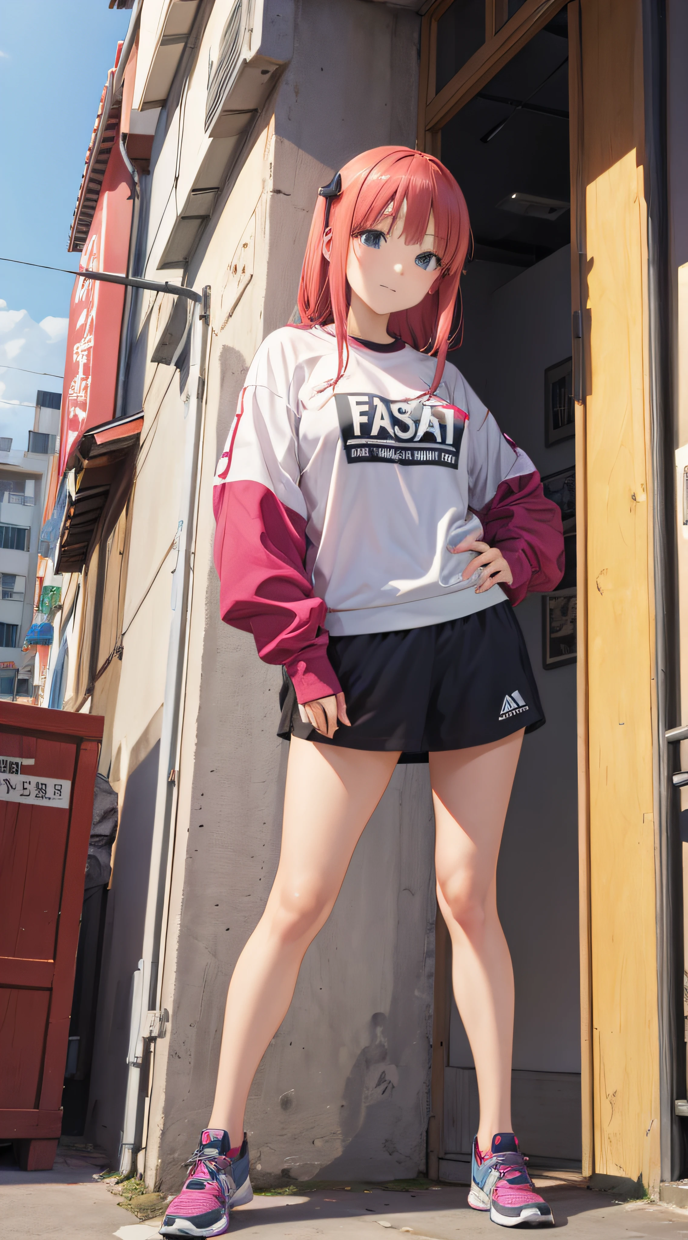 Nino Nakano,Pose sexy,ropa deportiva,parque