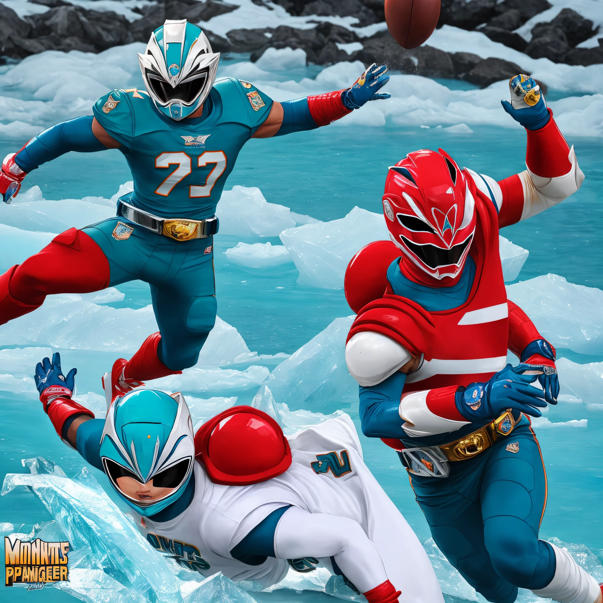 Power Ranger Miami Dolphins Iced Out