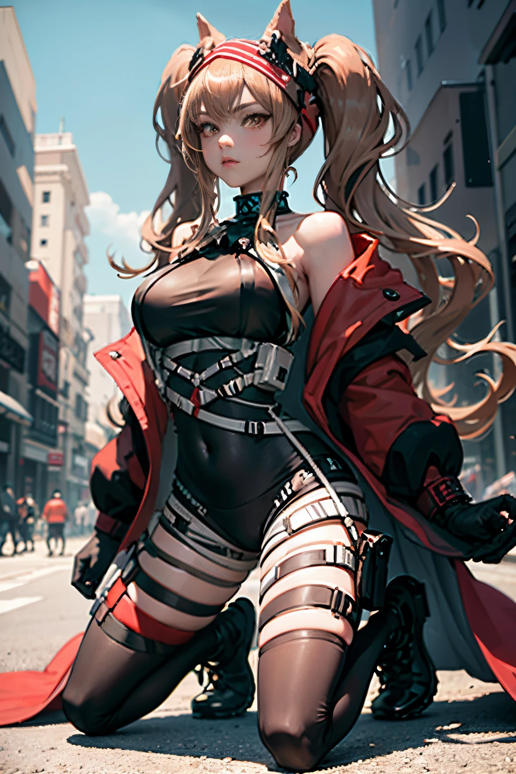 (The content is very detailed:1.3), huge bust 1 girl, Alone, (Orange eyes:1.2),
Aang_DV, Orange eyes, Cityscape super detailed, (A high resolution:1.1), Best quality at best, (tmasterpiece:1.3), 电影灯光, white backgrounid, scenecy, ink,
(The face and eyes are very detailed:1.3),tightsuit,bared chest,Full body like,long leges,kneeling down,Painful expressions