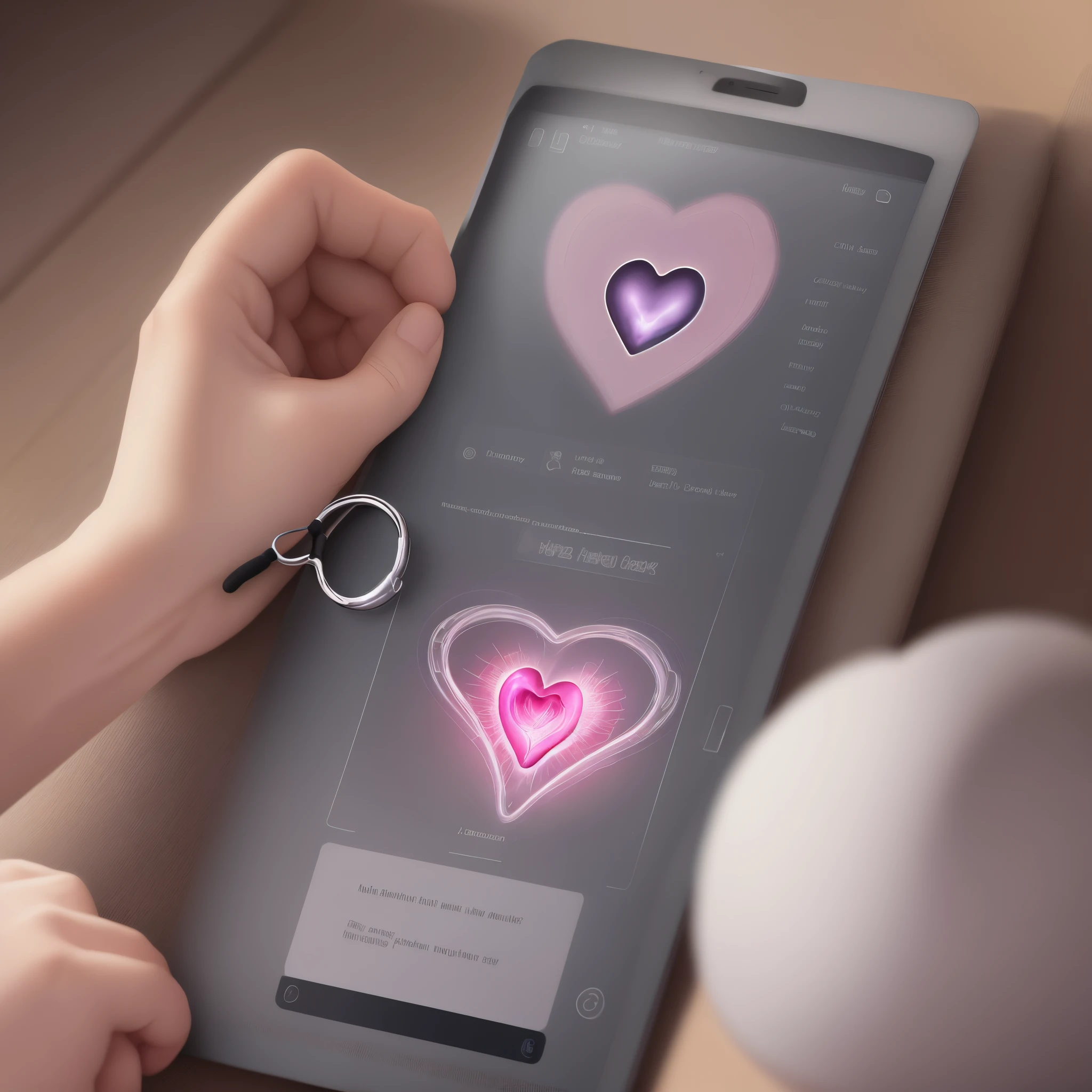 Image of heart with stethoscope without person