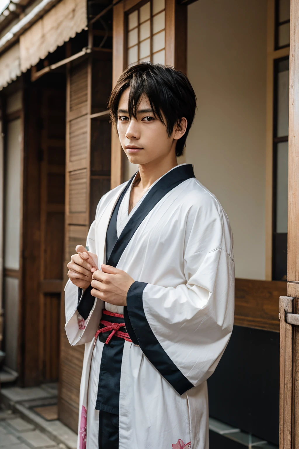 Anime boy with kimono
