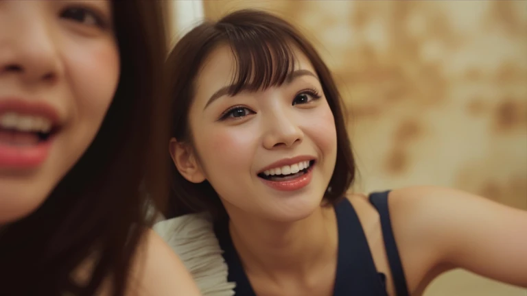 highly detailed RAW color Photo of a woman that is taking a selfie in the mirror, chiho, she is smiling and excited, teasing smile, ayami kojima amano, she expressing joy, 奈良美智, ayaka, けもの, very huge smile, happy!!!, excited facial expression, tsutomo nihie, very excited,4k, masterpiece, high res, high quality, best quality, uhd, realism, Ultra realistic, 16k, photo-realistic, spray tan, detailmaster2, steampunk style,
HZ Steampunk