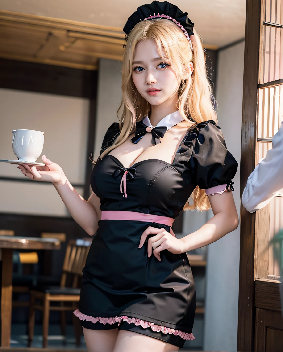 Masterpiece, best quality, 1girl,
<lora:kwFemaleBeta92_SDXL_v1:1>, waifu,
waitress,restaurant,food,drink