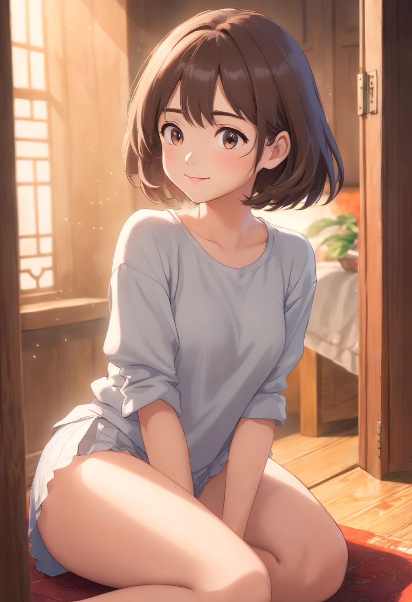 ((Top quality, 8K, Masterpiece: 1.3)), Sharp focus: 1.2, Looking at Viewer, Perfect Style, (((Spread your legs, Sit with your knees bent)))), (Open your mouth: 1.5), (Close your eyes: 0.88), Attractive feminine body, Beautiful, Beautiful, most famous in the world, (ultra realisic), (Photoreal), (Increased resolution), (8K), (Extremely detailed), (best photos), (beautifully detailed eyes), (Best Quality), (Ultra detailded), (Masterpiece ), ( wall paper), (Detailed face), Solo, 1 girl, Looking at Viewer, Fine details, Detailed face, pureerosfaceace_v1, Smiling, Half body, See-through underwear, white, long legs, Thin waist, Buttocks, Ultra-fine makeup, ultra-fine clothing material, legs apart, nsfw