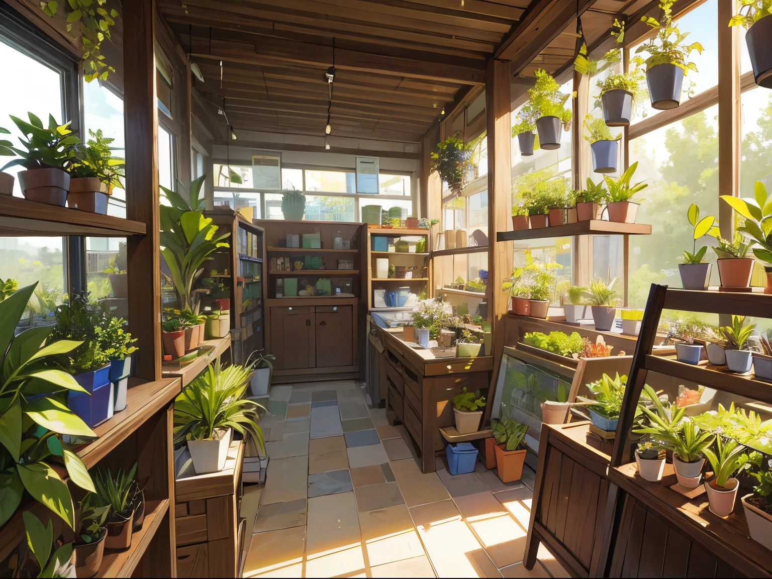 succulents, plants shop, masterpiece, best quality, super detail