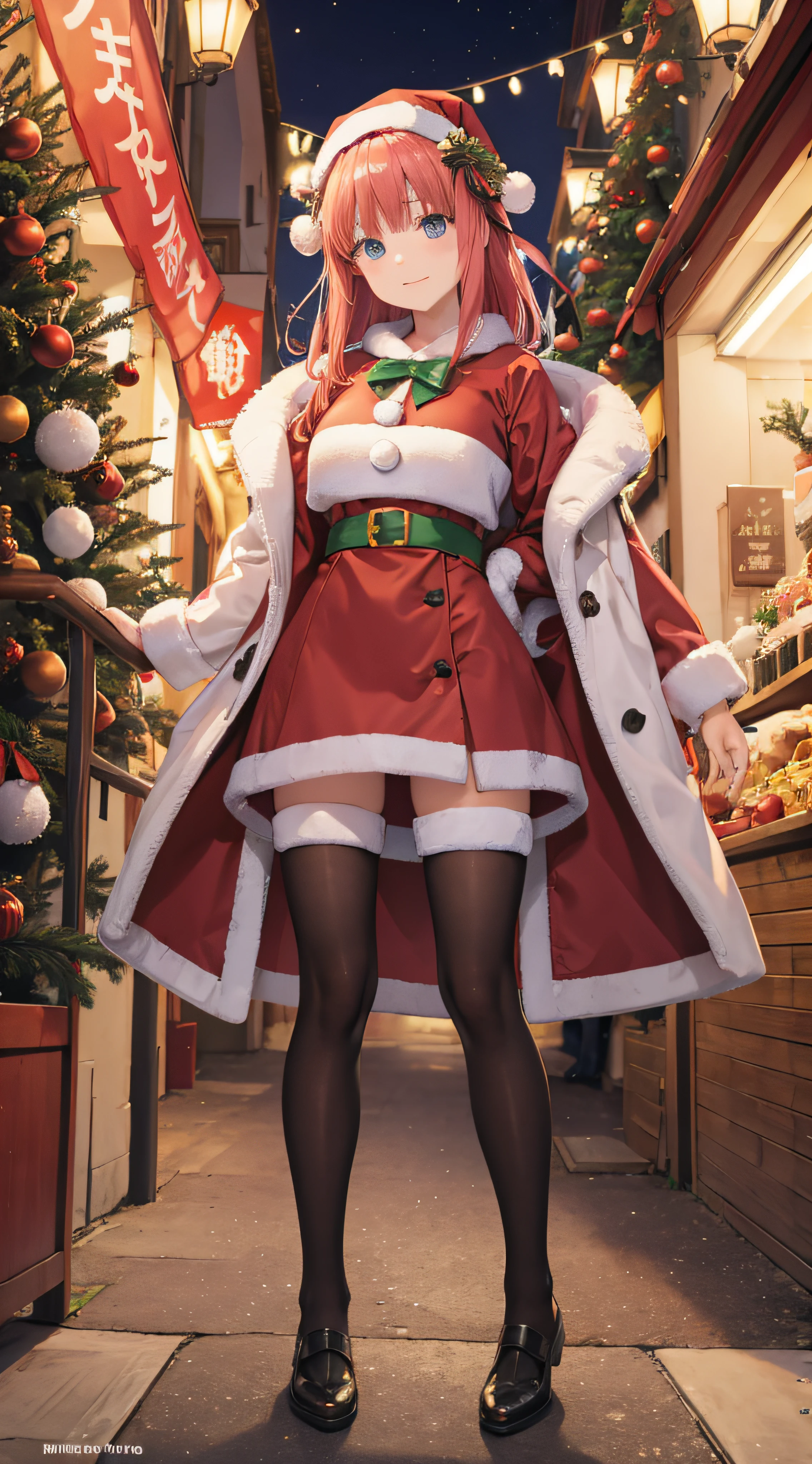 mujer rubia , pelo largo rubio , rubia , cuerpo completo , grandes tetas, gran trasero, voluptuoso, piernas abiertas , pose sexy , escote , Christmas hat , Christmas Clothes, nieve , christmas lingerie, christmas coat , christmas stockings , christmas heels