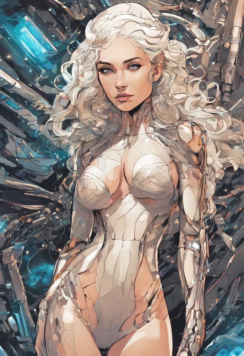Daenerys Targaryen ,expression of lust, showing pussy , desnuda, Face-down position