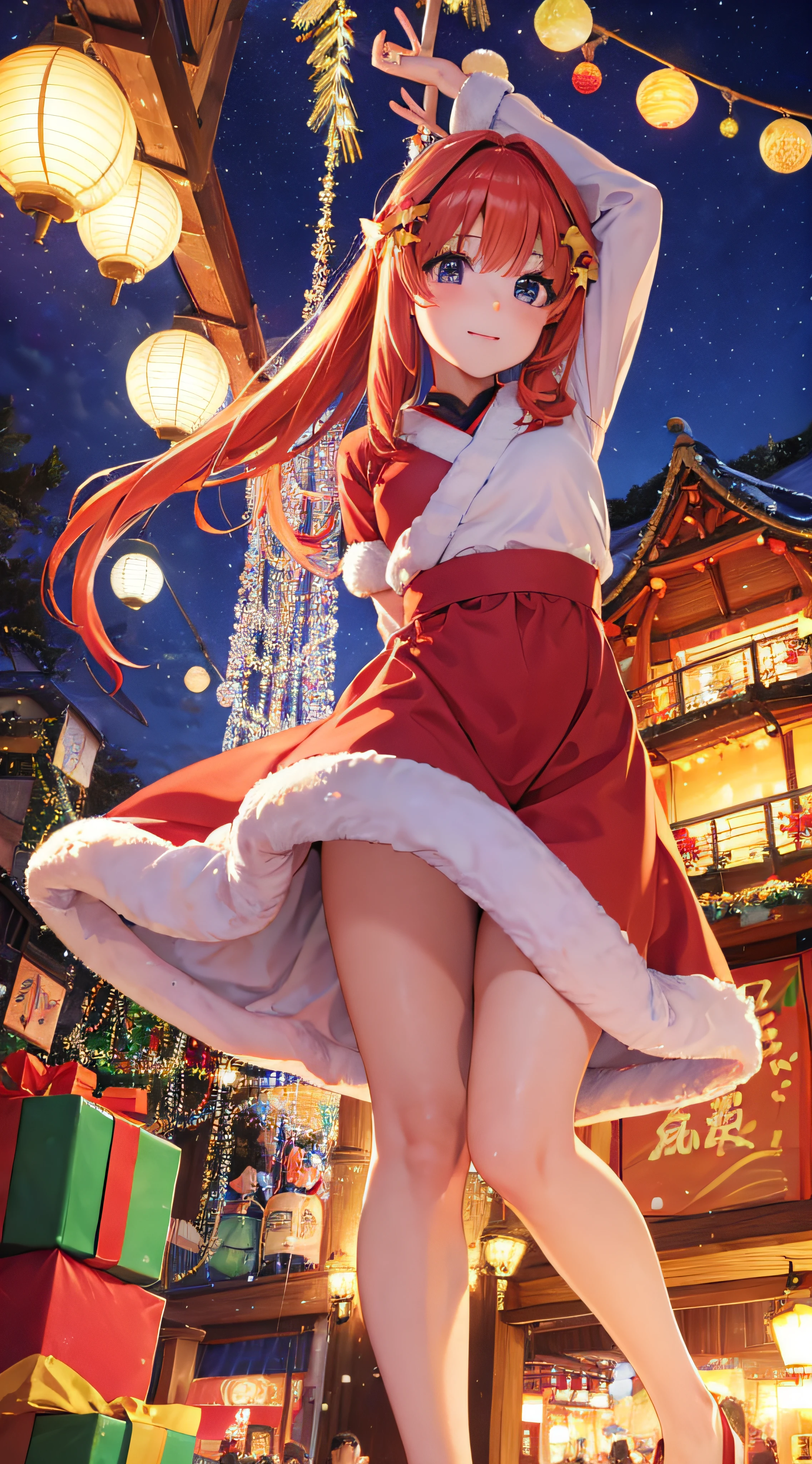 Itsuki nakano,pose,Disfraz de Navidad,Pueblo