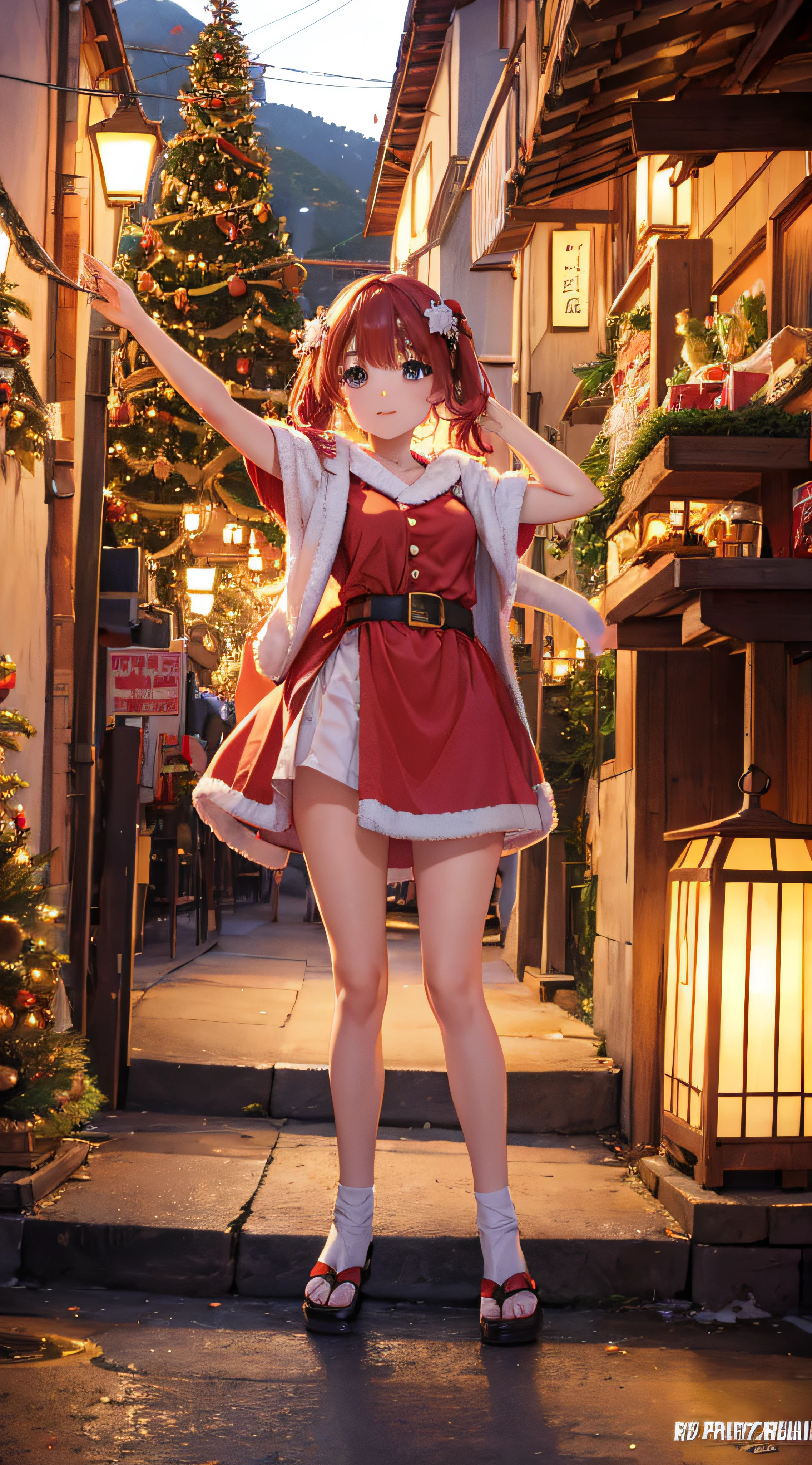 Nino Nakano,Pose y,christmas costume,pueblo