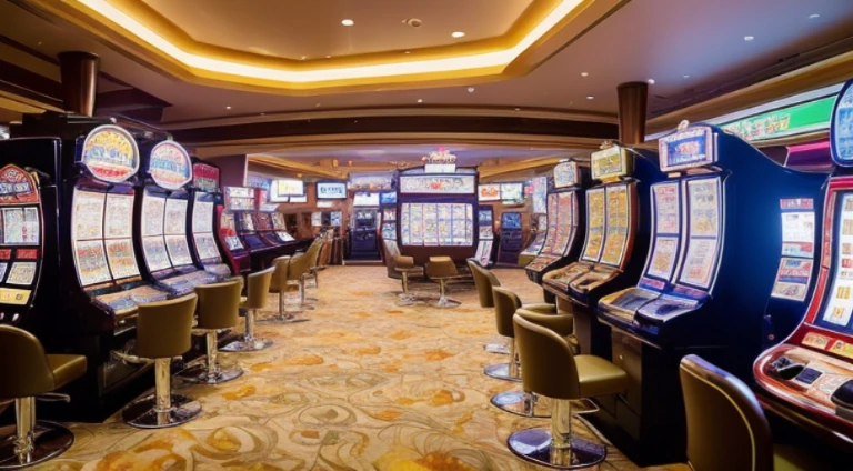 ((beste-Qualit, 10, masterpiece: 1.3)), 1girls, Slim Abs Beauty: 1.3, (Hairstyle Casual, large boobs: 1.2), dress: 1.1, Super Fine Face, delicate eyes, 二重まぶた, smile, (Random modality,Play Slot Machines),(Random background,In casinos,VIP casino room, Modern Casino Console, Modern Slot Machines )