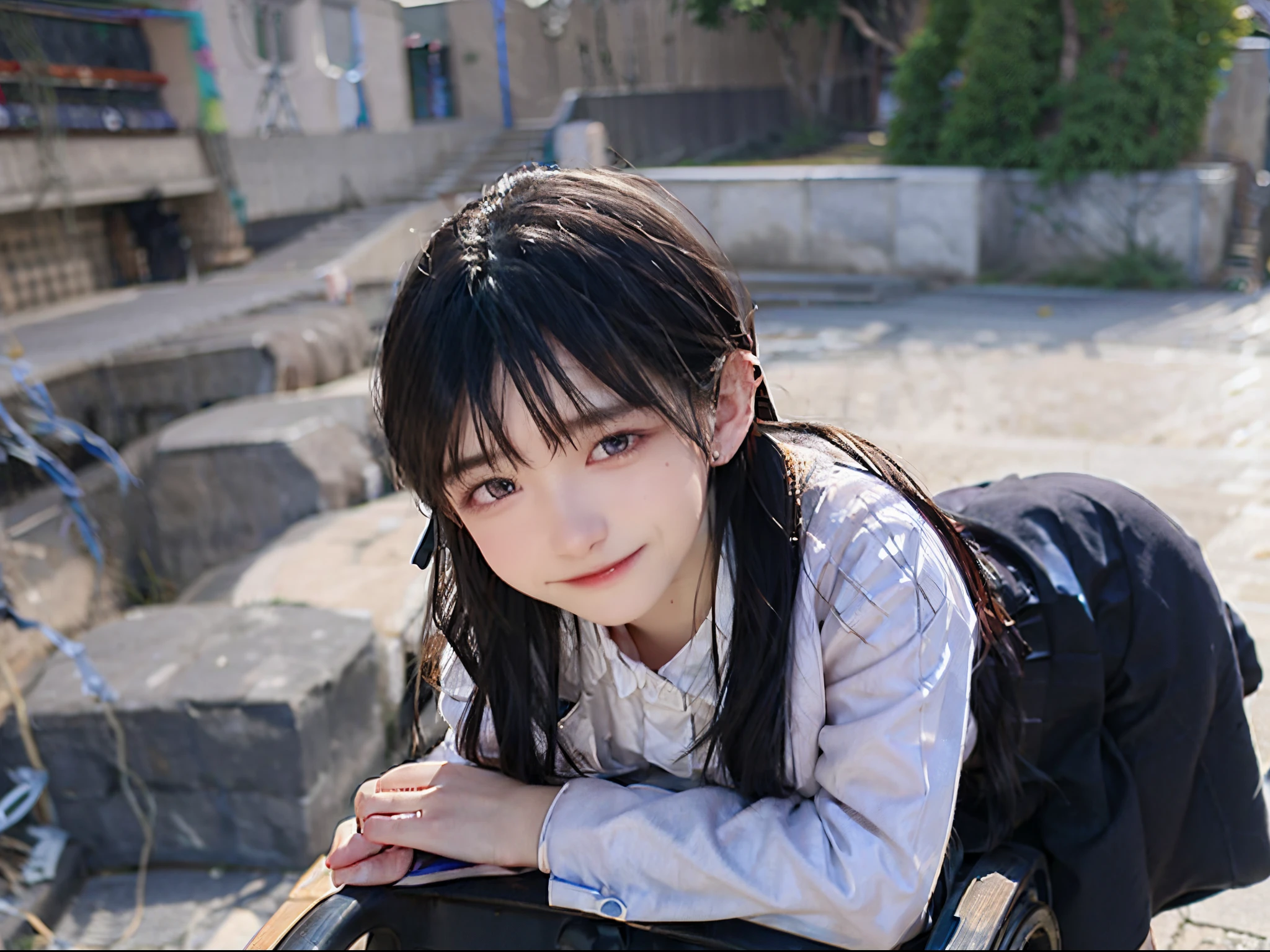 (masterpiece), realistic, cinematic light, girl, ride on a waterslide with a giant stuffed crab, splash, at Disneyland, ultra miniskirt, full body, from below and side, beautiful eyes, silver hair, perfect anatomy, very cute, (blue eyes), bio luminescent, 8 class large, 8K, human hands, character sheets, concept-art, smooth and detailed hairstyle, Fractal art, god rays, eyes shed tears while holding back the pain, open mouth and stick your tongue out, UFO, rainbows, naked