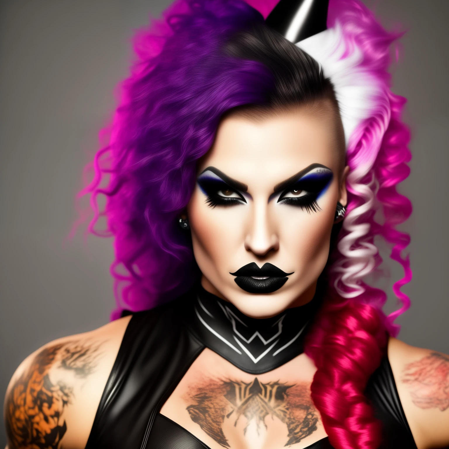 Irish KISS makeup punk rock girl WWE fighter