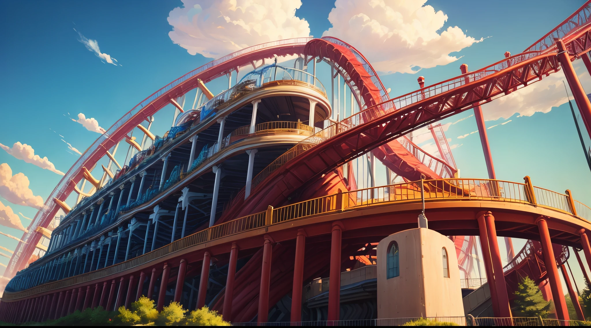 detailed roller coaster