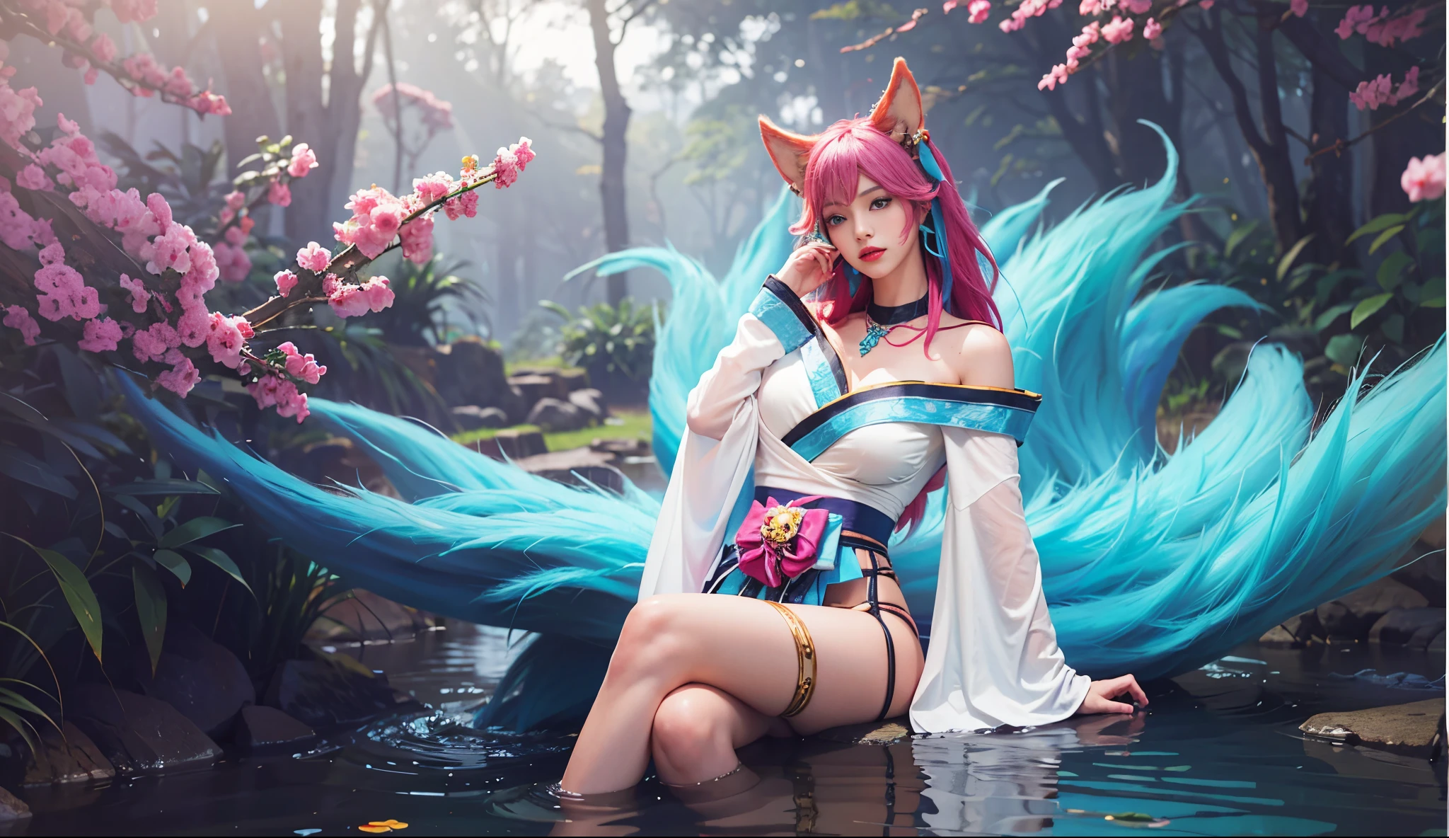 Best quality, masterpiece, ultra high res, (photorealistic:1.4), raw photo, ahri