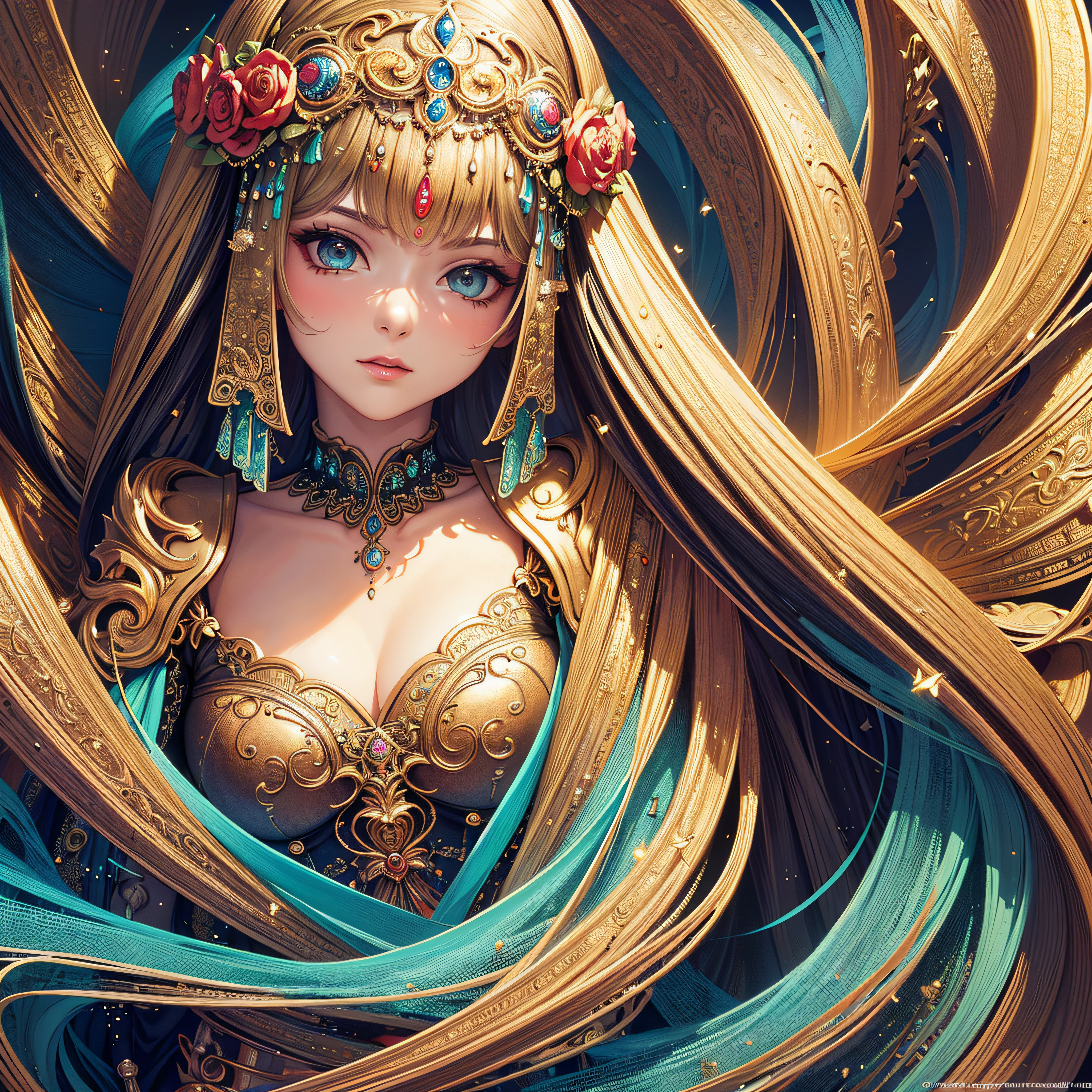 (masterpiece, top quality, best quality, official art, beautiful and aesthetic:1.2), (1girl), extreme detailed,(fractal art:1.3),colorful,highest detailed