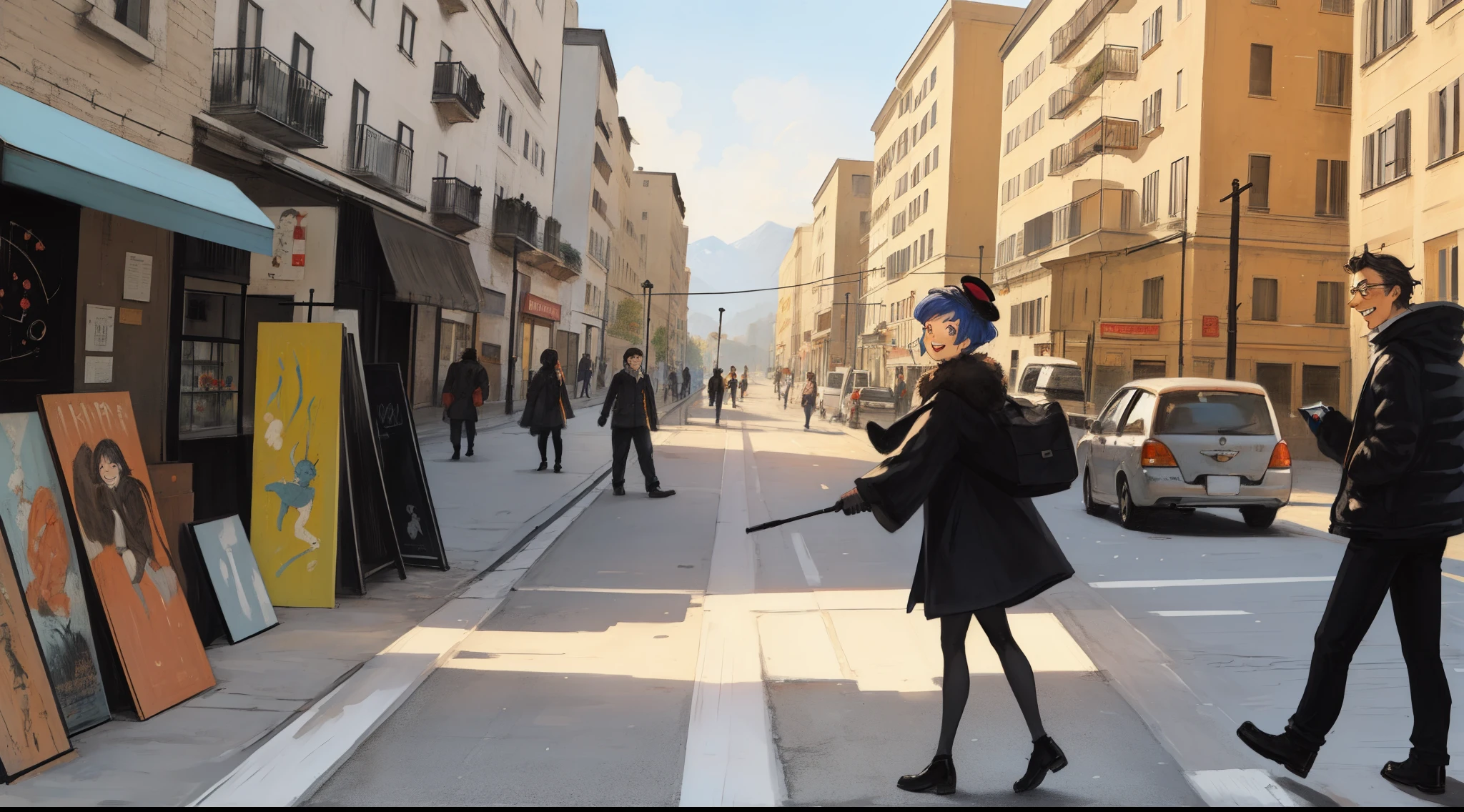 Street, art, graphiti, joie de vivre, bonheur