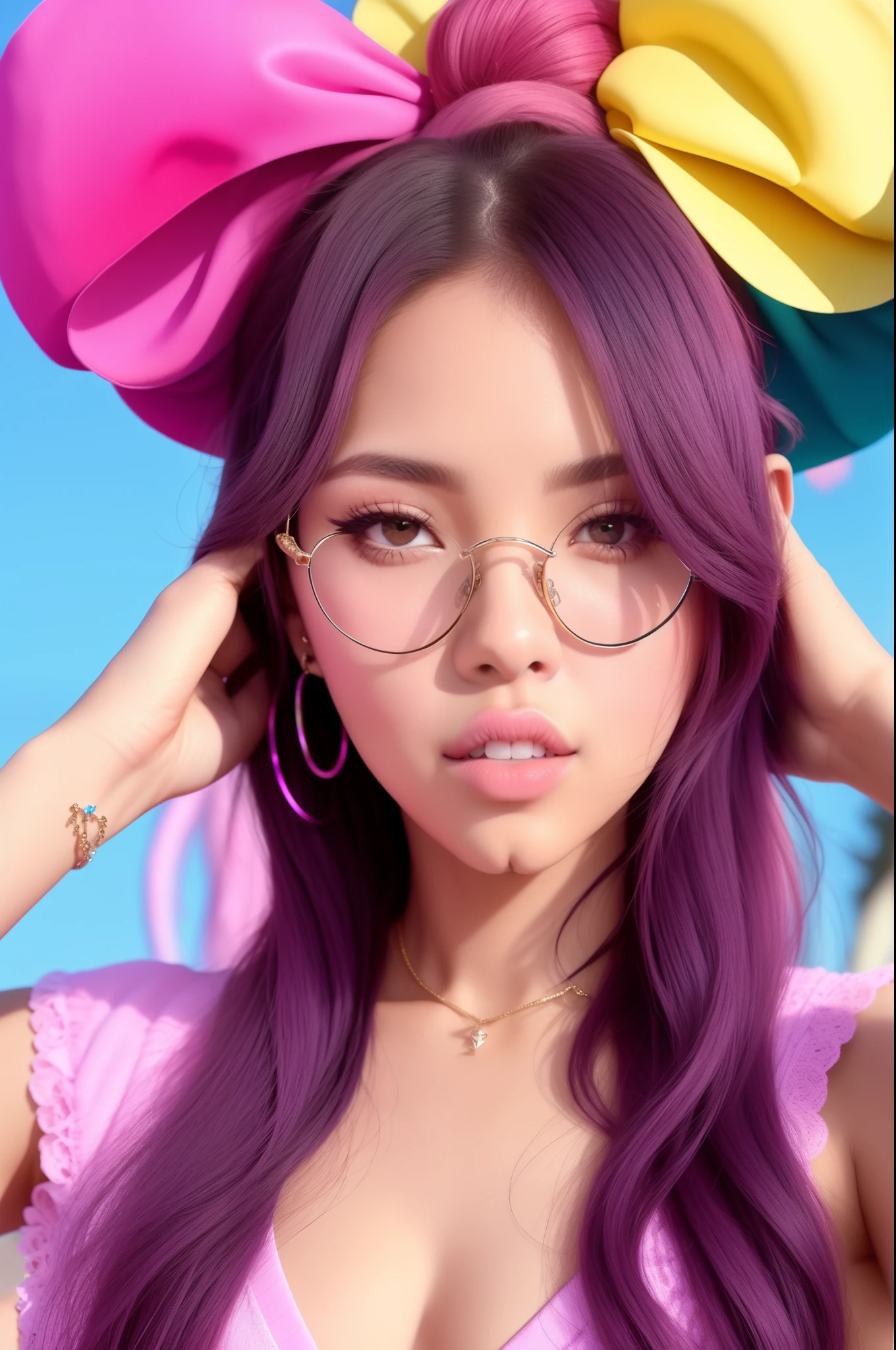 Jennie blackpink cabello cobrizo con lentes