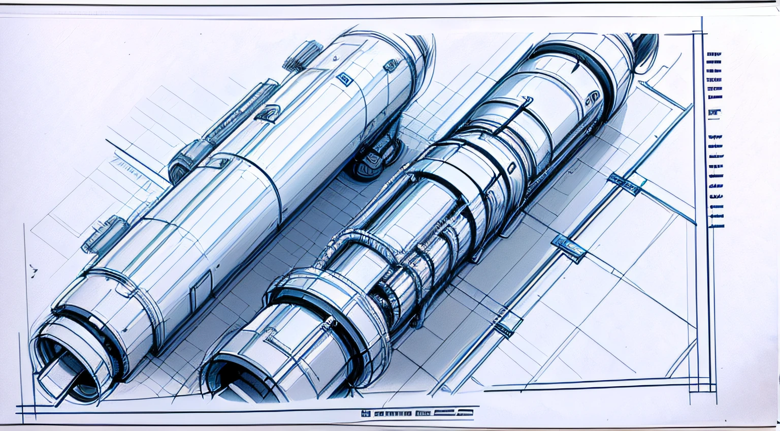 Design sketch of a mechanical piping，a line drawing，no human figures，drawing，callouts，k hd