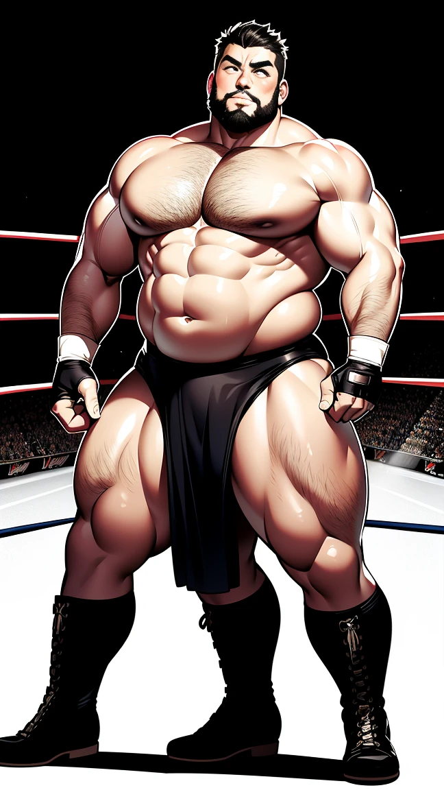 the only person,male people,Muscle wrestler,Muscular,Stout wrestler,Asian people,jpn,Uncles,60-year-old middle-aged man,Short hair details,Short hair details,Wrestling boots,Full body like,Panorama characters,WWE ring,WWE American professional wrestling,spotlight lights,cellshading,visions,pantiess,fatness,age 55,,Middle age,tattoo is,Fingerless gloves,Wheat-colored skin,oilly skin,Dark skin,Show off your chest muscles,Sumo wrestler,body builder,Wide sideburns,Pronounced abs,ssmile,beard is gray,White hair,(Full body like:3),Hands are very thin,delicated face
