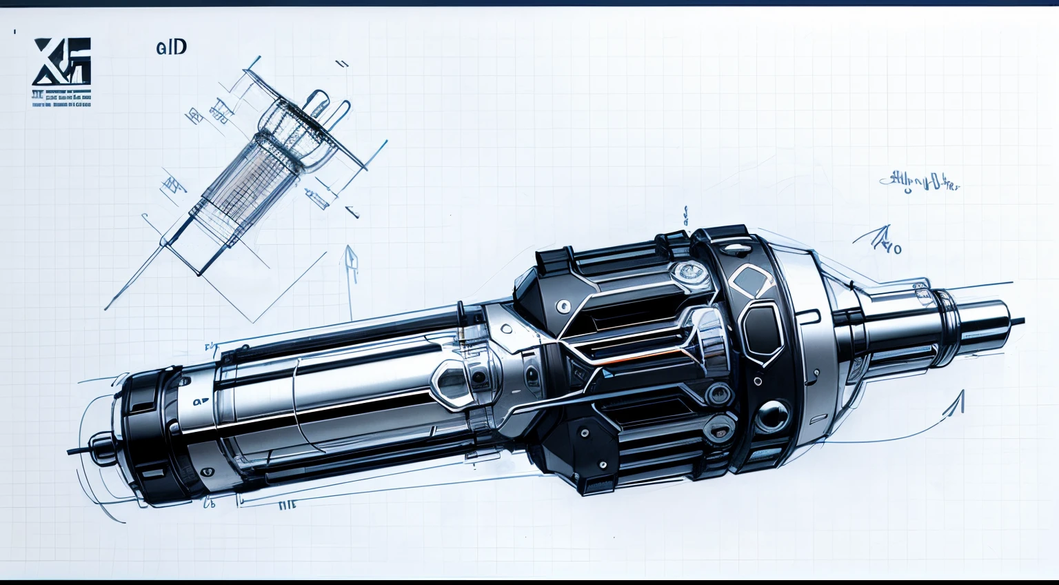 Mechanical endoscope design sketch，a line drawing，There are no characters，painting of a，callouts，k hd