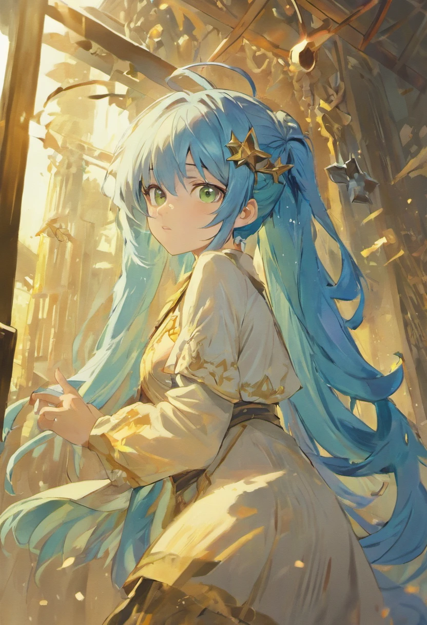 ((Haha: 1.2 + Gallian: 1.3), realism art style), k hd, dynamic angle, dynamicposes, 夏天, perspiring, white cloth, (silber hair: 1.2 + A yellow-haired: 1.2+ White hair: 1.2+ brunette color hair: 1.2 + redheadwear: 1.2 + Blue hair: 1.2 + Purple colored hair: 1.2 + Green hair: 1.2), Headlights in the sun, evening light, metall armour, Authentic texture, finely detailled, Watercolor polishing.