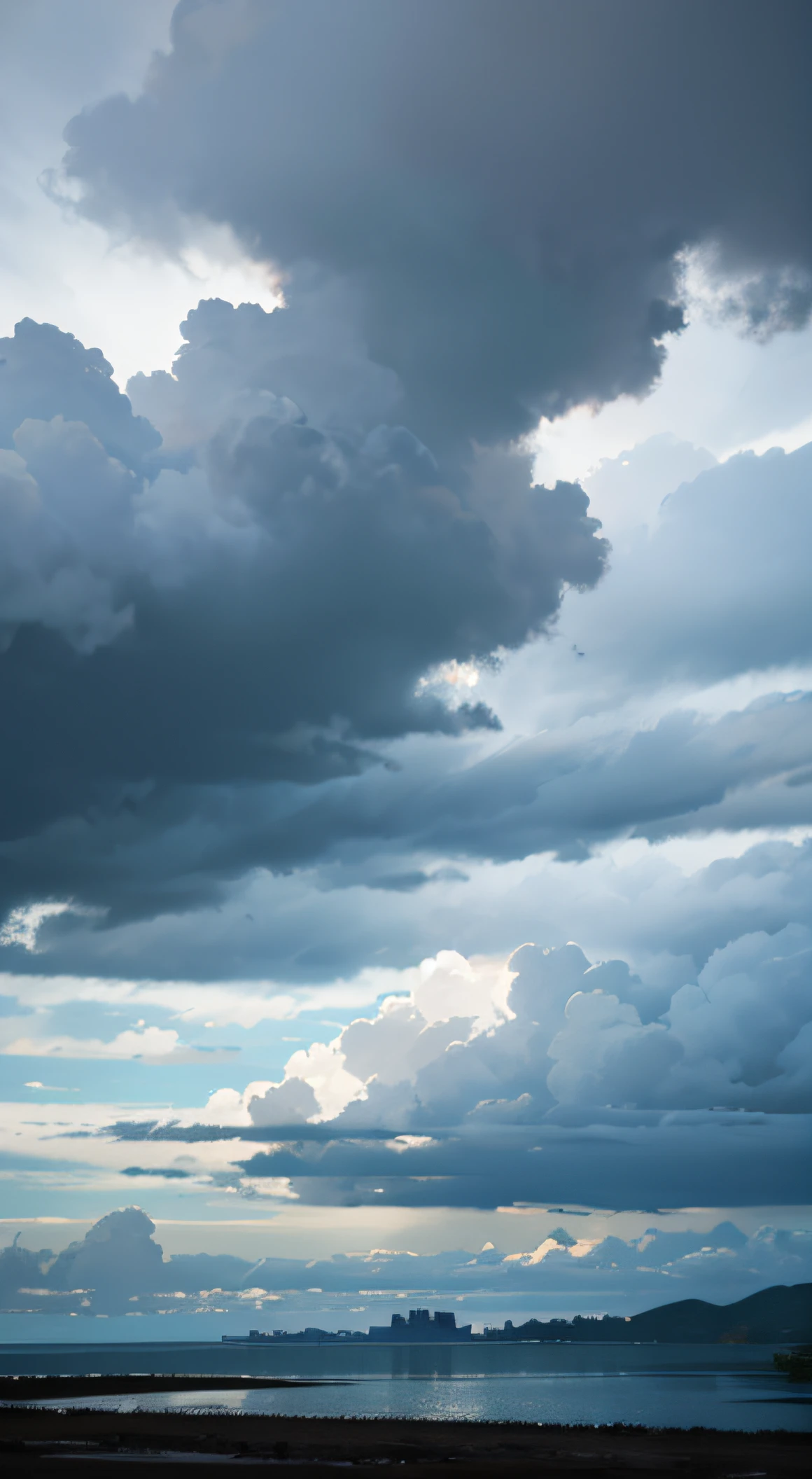 the moody weather right before raining strom